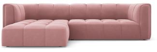 Micadoni Modulares Ecksofa Serena 3-Sitzer Links Samtstoff Rosa