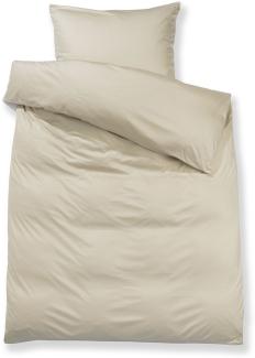 Doris Meyer Uni Interlock Jersey Bettwäsche|155x220 cm + 80x80 cm| beige