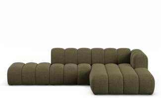 Micadoni Modulares Ecksofa offen Lupine 5-Sitzer Rechts Chenille Eden Grün