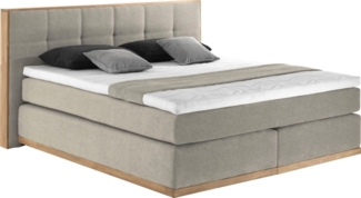 Places of Style Boxspringbett Vinton, aus massiver Eiche, verschiedene Härtegrade (auch H4)