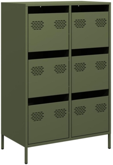 vidaXL Highboard Olivgrün 68x39x101,5 cm Stahl 851224