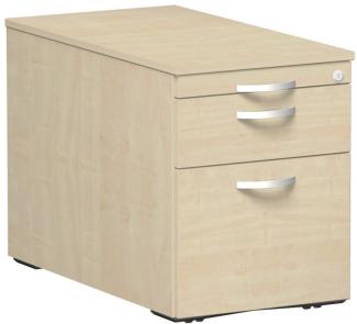 Rollcontainer, Hängeregistratur und 1 Metall-Schubfach, 44x80cm, Ahorn