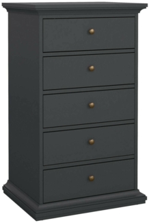 Dmora Kommode Pechino, Mehrzweckkommode, Schlafzimmerkommode, Schrank mit Schubladen, 63x49 h105 cm, Grau