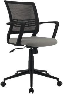 Schreibtischstuhl >Iceberg< in schwarz aus Mesh/PU/Polyester - 57x89x59 (BxHxT)