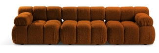 Micadoni Modulares Sofa Bellis 3-Sitzer Boucle Ziegel