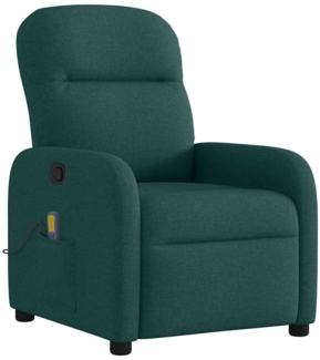 vidaXL Massagesessel Dunkelgrün Stoff 4015538
