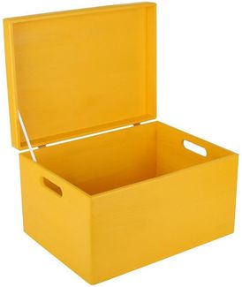 Creative Deco Holzkiste mit Deckel XXL groß 40x30x24 cm Erinnerungsbox Baby Holzbox, mit Griffen, Scharnieren