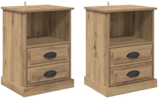 vidaXL Nachttisch 2 pcs Artisan-Eiche 36 x 43 x 60 cm Holzwerkstoff 881399