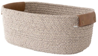 Coonoor Aufbewahrungskorb Aufbewahrung,Seegras Korb Geflochten mit Griff aus Leder