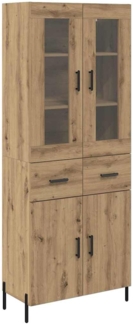 vidaXL Highboard Artisan-Eiche 69,5 x 34 x 180 cm Holzwerkstoff 3415879