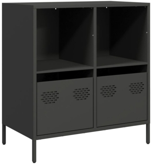 vidaXL Sideboard Schwarz 68x39x73,5 cm Kaltgewalzter Stahl 851358