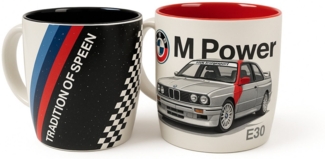 BMW Tasse 2x BMW M Logo Tasse Kaffebecher Kaffeetasse Becher Geschenk-Set E30, 1-tlg.