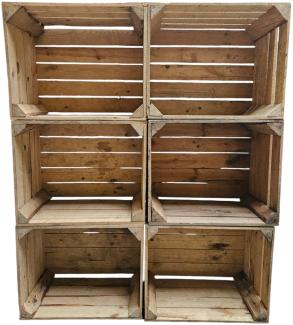 Holzkisten Natur 6er SET 50x40x30cm