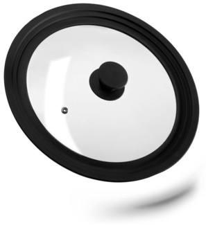 4 x Topfdeckel 26-30 cm Silikon schwarz 10031916