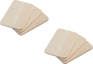 KESPER | Frühstücksbrettchen | 6er Pack | Birkenholz | Holz Schneidbrett für den täglichen Gebrauch | ideal zum servieren von Speisen