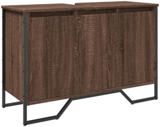 vidaXL Waschbeckenunterschrank Braun Eichen-Optik 91x35x60 cm 848663