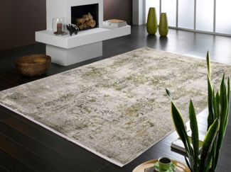 OCI DIE TEPPICHMARKE Teppich BESTSELLER CAVA, rechteckig, Höhe: 8 mm, Glanz Viskose, mit Fransen, Hoch Tief Struktur, Vintage, Wohnzimmer