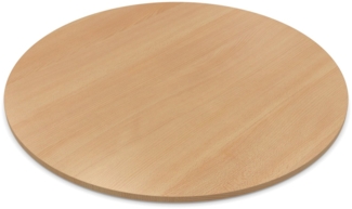 Dekor Spanplatte 19mm Tischplatte rund melaminharzbeschichtet Weißbuche R24015VV mit ABS Kante - Größe 60 x 60 cm - Höhe 1,9 cm - Farbe Weißbuche