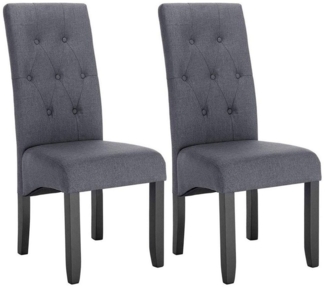 Esszimmerstühle im 2er-Set Modell Karina dunkelgrau