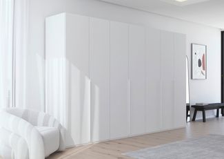 LeGer Home by Lena Gercke Kleiderschrank Schrank Garderobe Ankleide Schlafzimmer Flur SERINA Eyecatcher (3 verschiedene Ausstattungen BASIC/CLASSIC/PREMIUM (inkl. SOFT-CLOSE) in 6 Breiten (101 - 401 cm) mit Front Glas oder Dekor MADE IN GERMANY