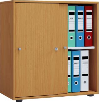 Büroschrank Aktenschrank Mehrzweckschrank Kommode Sideboard Schrank Buche Dekor