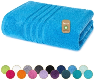 Lavea Badetuch Bali Duschtuch 100x150 cm Duschtuch 70x140 cm, Weiches Bio-Baumwollfrottee (1-St), pflegeleicht, GOTS-zertifiziert, extra saugstark mit 500g/m²