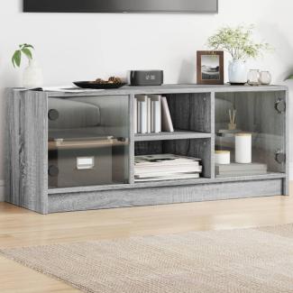 vidaXL TV-Schrank mit Glastüren Grau Sonoma 102x37x42 cm 836376