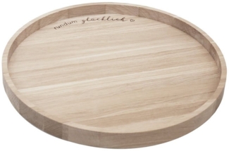 Design Holz-Tablett ''rundum glücklich'', nachhaltiges Holz, FSC zertifiziert, Naturfarbe, von Eulenschnitt