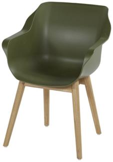 Sophie Dining Sessel Teak 2er Set (moss green)