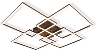 ZMH LED Deckenleuchte 4 schwarz modern 32W 3000K Warmweiß