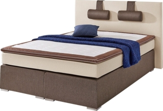 ATLANTIC home collection Boxspringbett Rick, mit Bonnell-Federkernmatratze, inkl. Topper