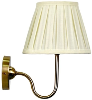 Antike Wandlampe mit Stoffschirm 10052506