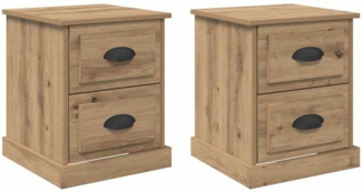 vidaXL Nachttisch 2 pcs Artisan-Eiche 39 x 39 x 47.5 cm Holzwerkstoff 881331