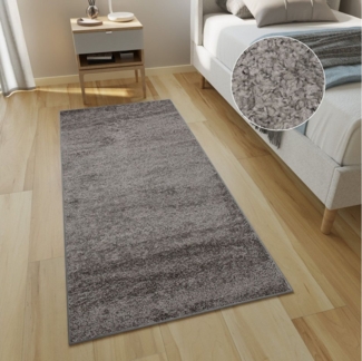 Tapiso Hochflor-Läufer DELHI, rechteckig, Höhe: 30 mm, Langflor Shaggy Modern Design Flauschig Wohnzimmer Schlafzimmer