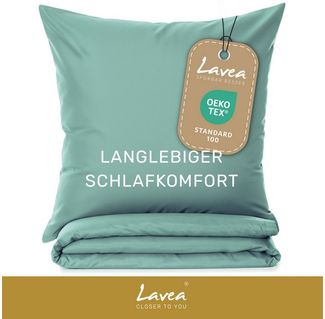 Lavea Bettwäsche Mikrofaser Bettwäsche-Sets mit Kissenbezügen und Bettbezügen, 2 teilig, Bettbezug und Kissenbezug mit Reißverschluss, weich, hypoallergen