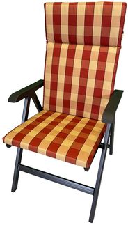 Hochlehner-Auflage OSLO rot stripes 120x50x4cm