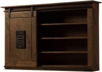 Wandregal Mango 130 x 25 x 80 braun lackiert RAILWAY #458