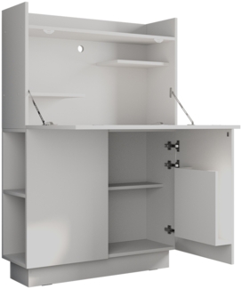 Vicco Sekretär Schreibtisch Weiß 85 x 27 cm, Alena