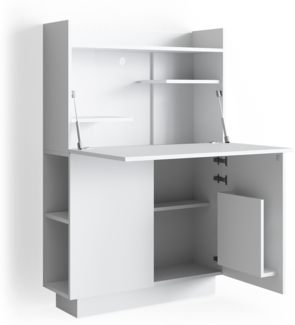 Vicco Sekretär Schreibtisch Weiß 85 x 27 cm, Alena