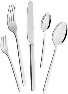 Mulex Besteck-Set Mississippi (60-tlg), 12 Personen, Edelstahl 18/0, spülmaschinengeeignet