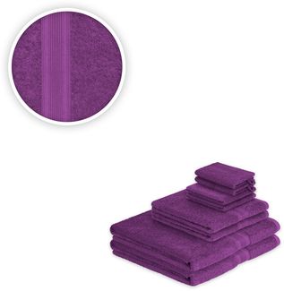 Handtücher Kombi Pärchen Set 8teilig 500 g/m² Lila