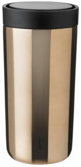 Stelton Thermobecher To Go Click Dark Gold, Isolierbecher, Edelstahl, Kunststoff, 400 ml, 685-41