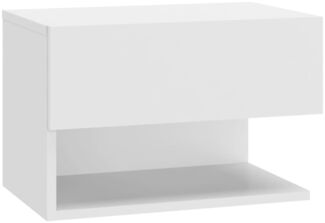 Wand-Nachttisch, Hängender Nachttisch Weiß