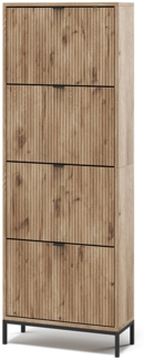 Vicco Schuhkipper Viking Oak 60 x 168 cm mit 4 Klappschubladen, Eliza