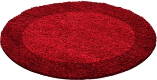 Shaggy Teppich LIFE RED 120 X 120cm Rund