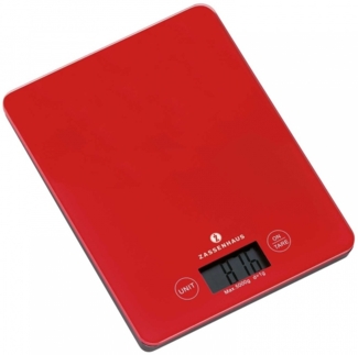 Zassenhaus Digitale Küchenwaage "Balance" rot 073218, Digitalwaage