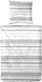 Westminster Bettwäsche Mikrofaser gestreift blau grau 135x200 cm