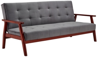 SalesFever Schlafsofa skandinavisch Samt dunkelgrau