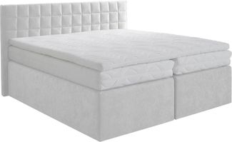 Westfalia Schlafkomfort Boxspringbett Dublin, wahlweise mit Topper in verschiedenen Härtegraden erhältlich, mit schöner Kopfteilversteppung