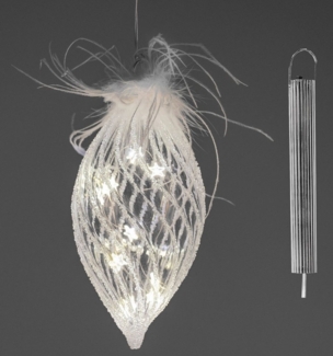 formano LED Dekolicht Weihnachtsdeko LED Tropfen 20cm Hänger Lichtdekor Weihnachten Tropfen, LED fest integriert